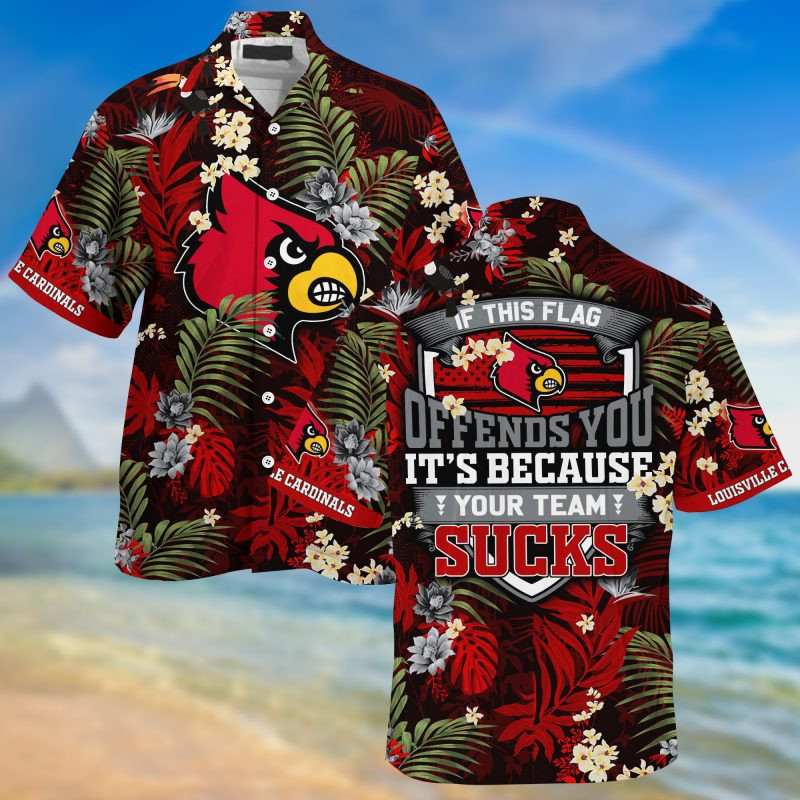 Louisville Cardinals NCAA Summer – Hawaii Shirt For This Season – Gift For Sport Lovers With Tropical Patterns