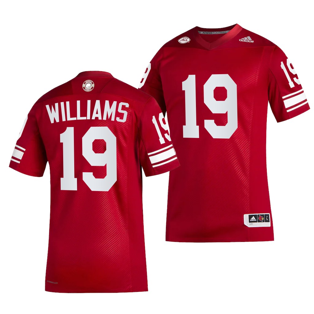 Louisville Cardinals Popeye Williams Jersey 2022-23 Premier Strategy Red #19 Men's Shirt