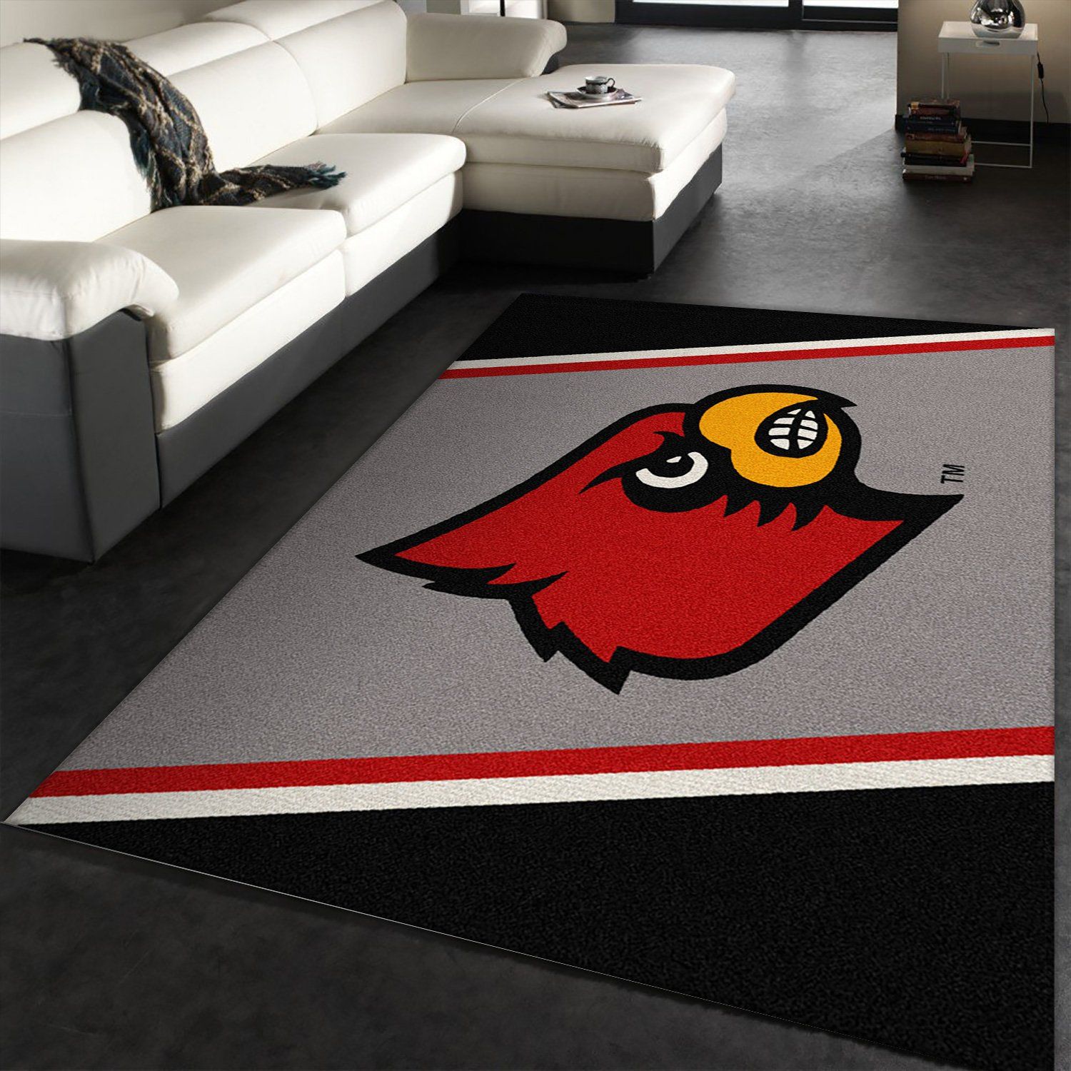 Louisville Cardinals Rectangle Rug – Custom Size And Printing
