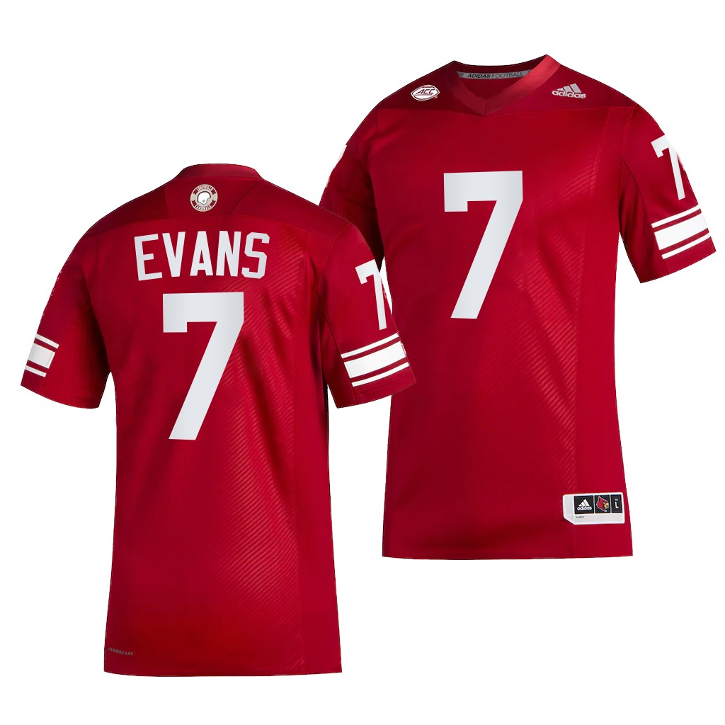 Louisville Cardinals Tiyon Evans Jersey 2022-23 Premier Strategy Red #7 Men's Shirt