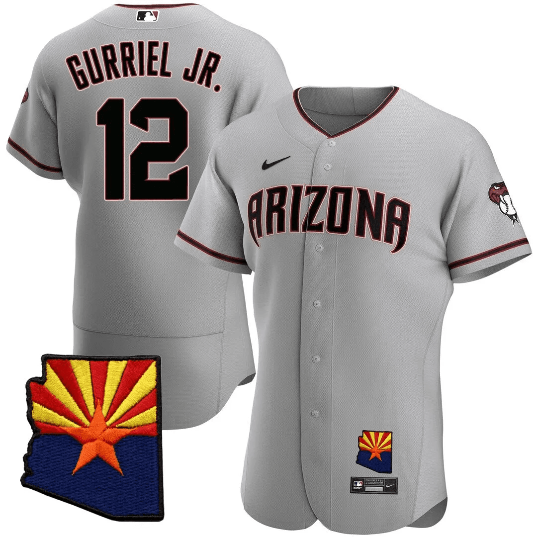 Lourdes Gurriel Jr. Men’s Arizona Diamondbacks Arizona State & 25th Anniversary Year Patch Jersey - All Stitched