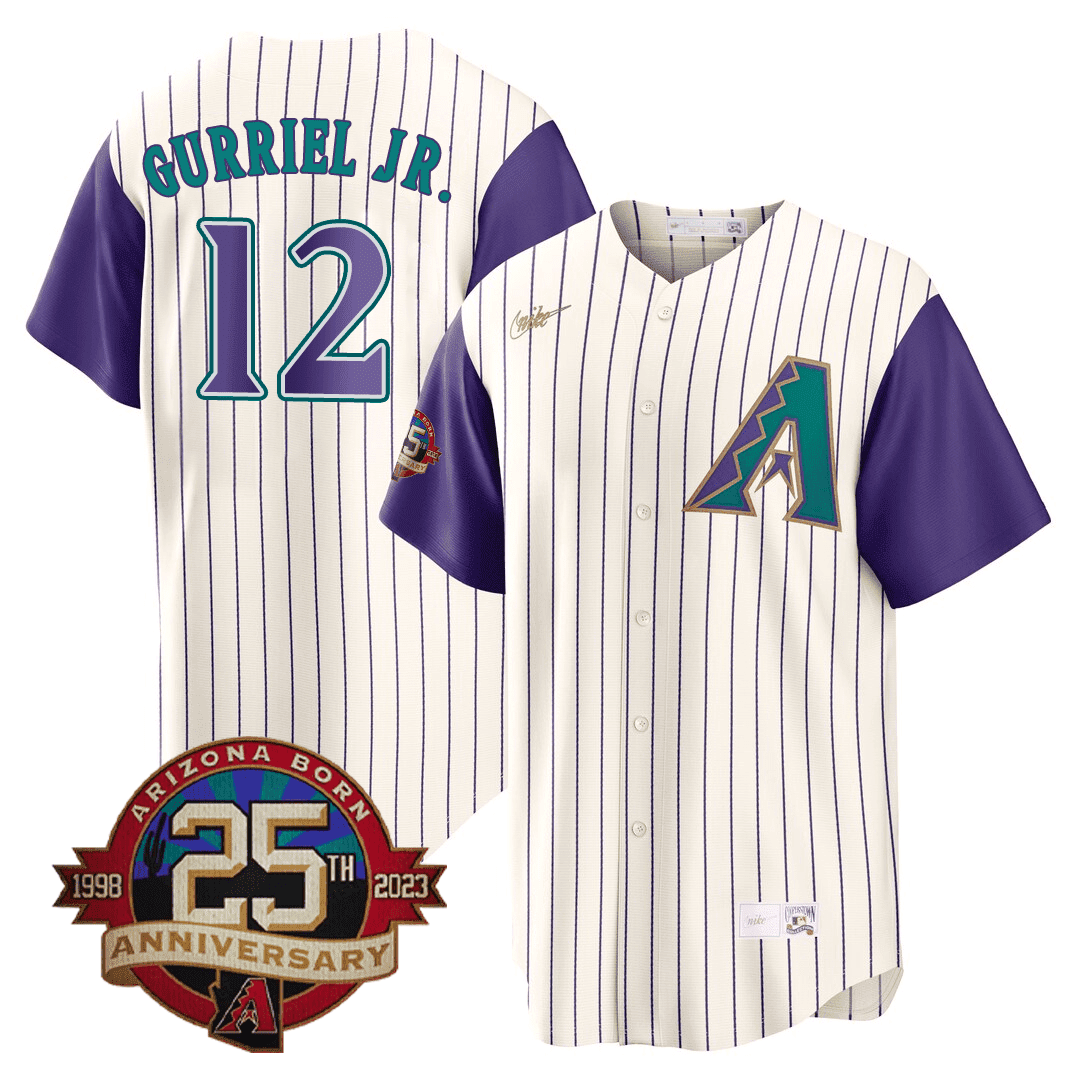 Lourdes Gurriel Jr. Men's Arizona Diamondbacks Throwback - 25th Anniversary Patch Jersey - All Stitched