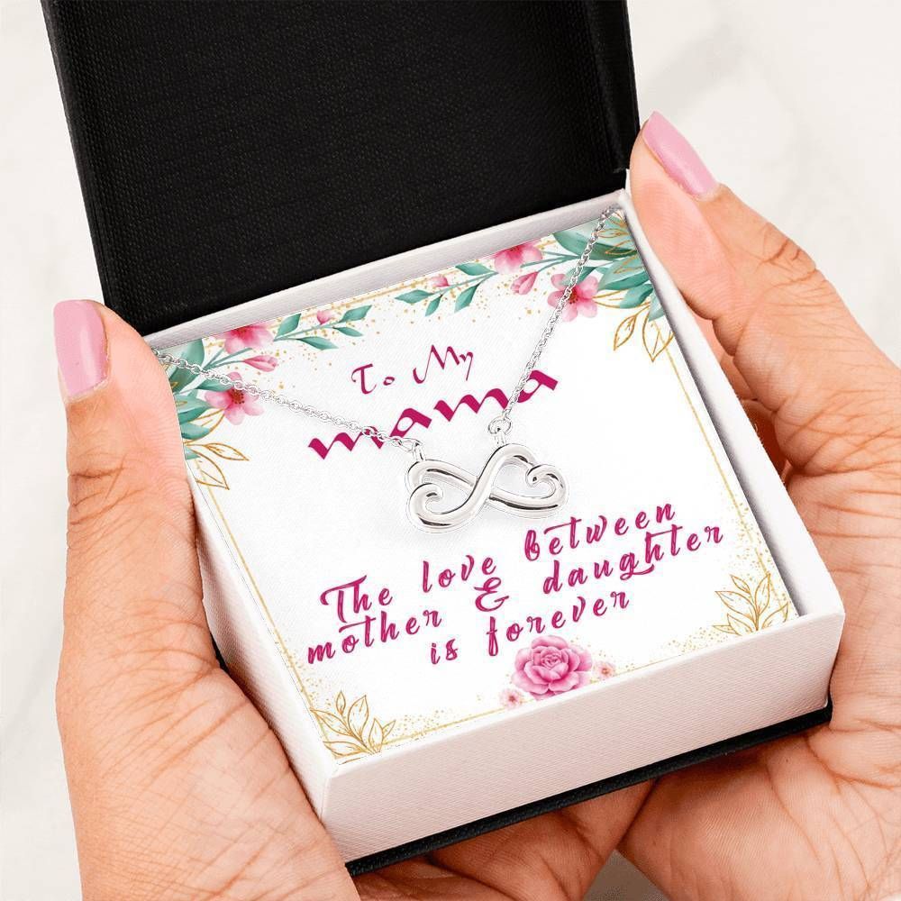 Love Between Mother & Daughter Is Infinity Heart Necklace Gift For Mom