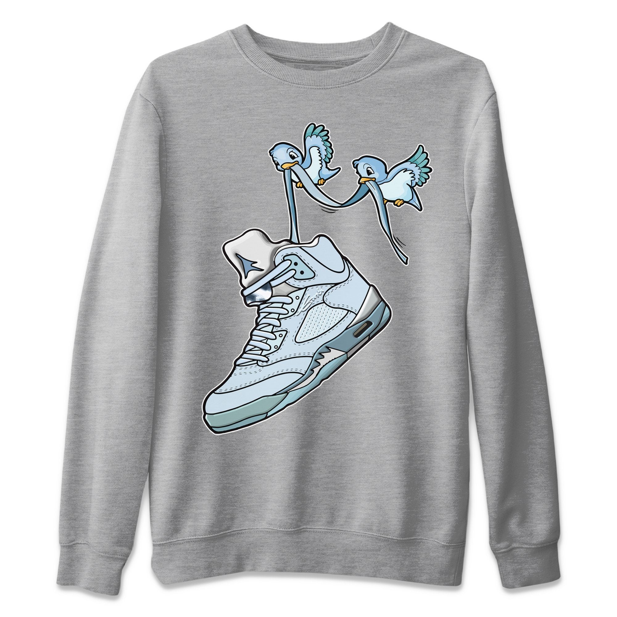 Love Birds Unisex Sweater – Air Jordan 5 Blue Bird, Sneakers Matching Sweater
