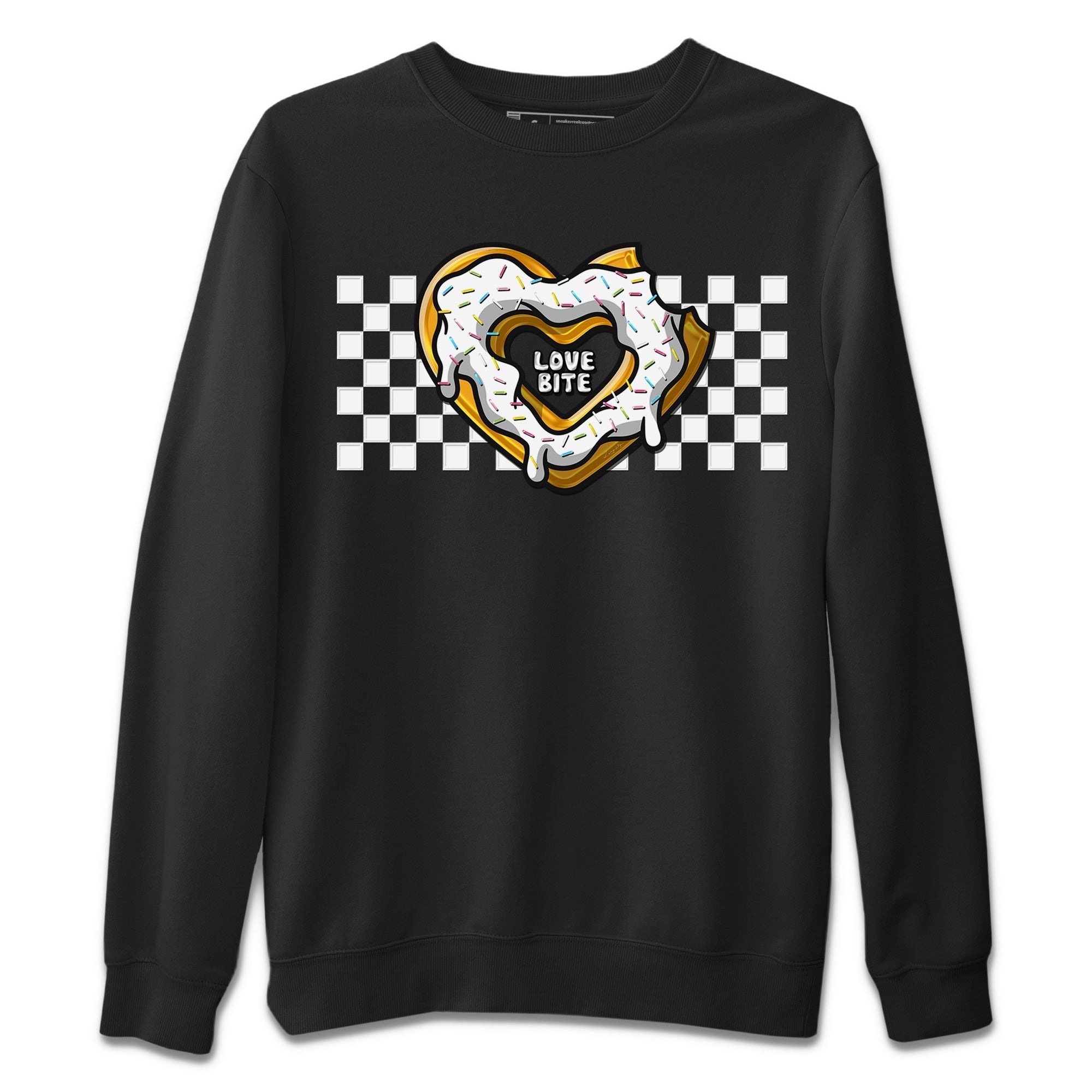 Love Bite Unisex Sweater – Air Jordan 1 Black White, Sneakers Matching Sweater
