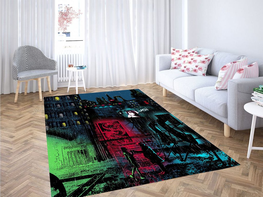 Love Blade Runner Living Room Modern Carpet Rectangle Rug