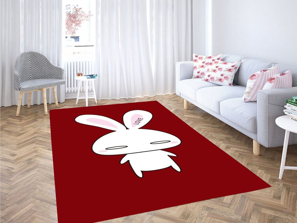Love Cartoon Character Living Room Modern Carpet Rectangle Rug