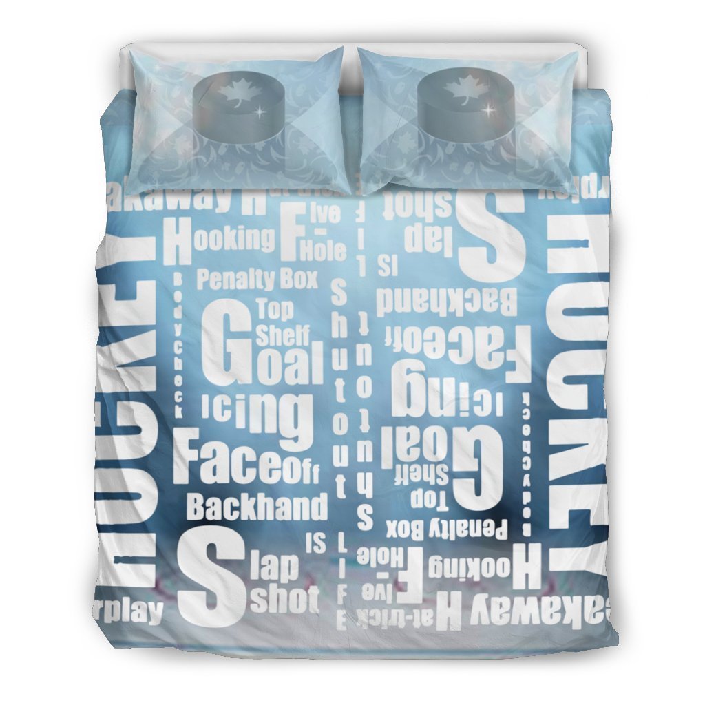 Love Hockey Hockey Fan Duvet Cover Bedding Set