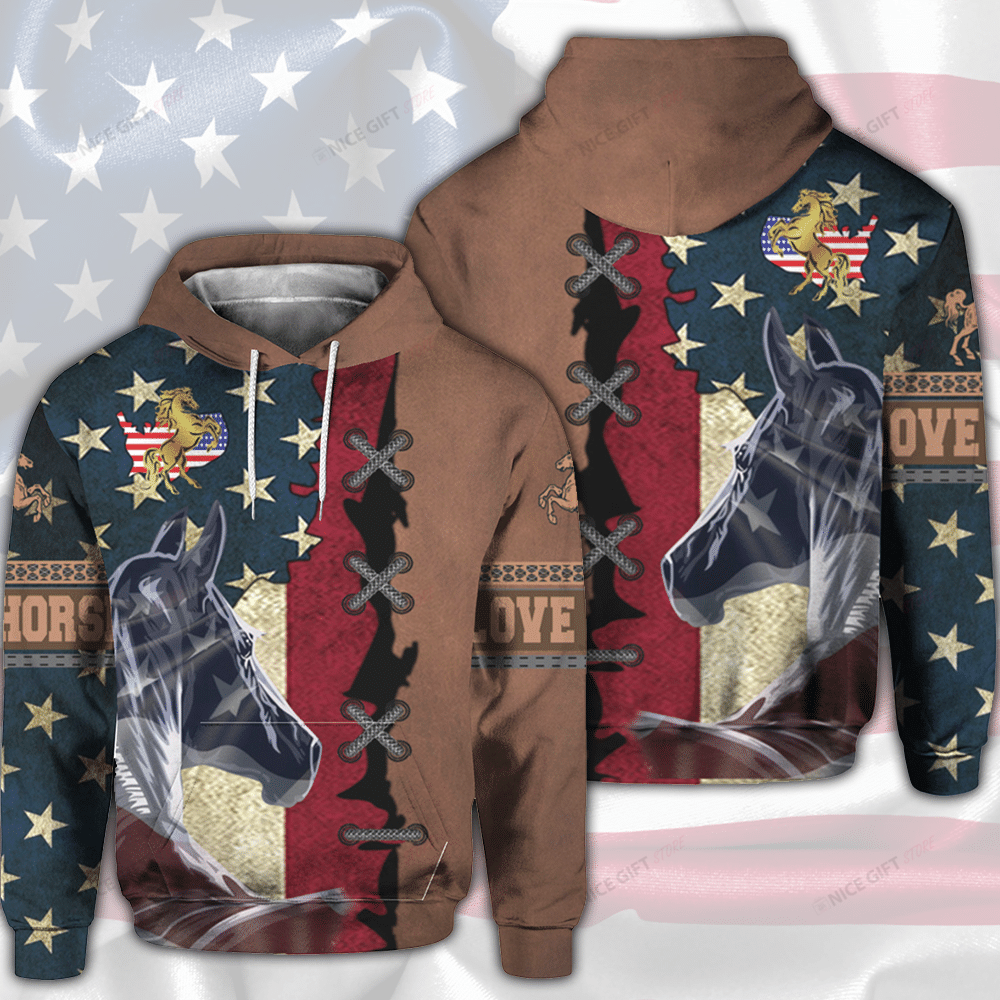 Love Horse 3D Hoodie Gift For Fans