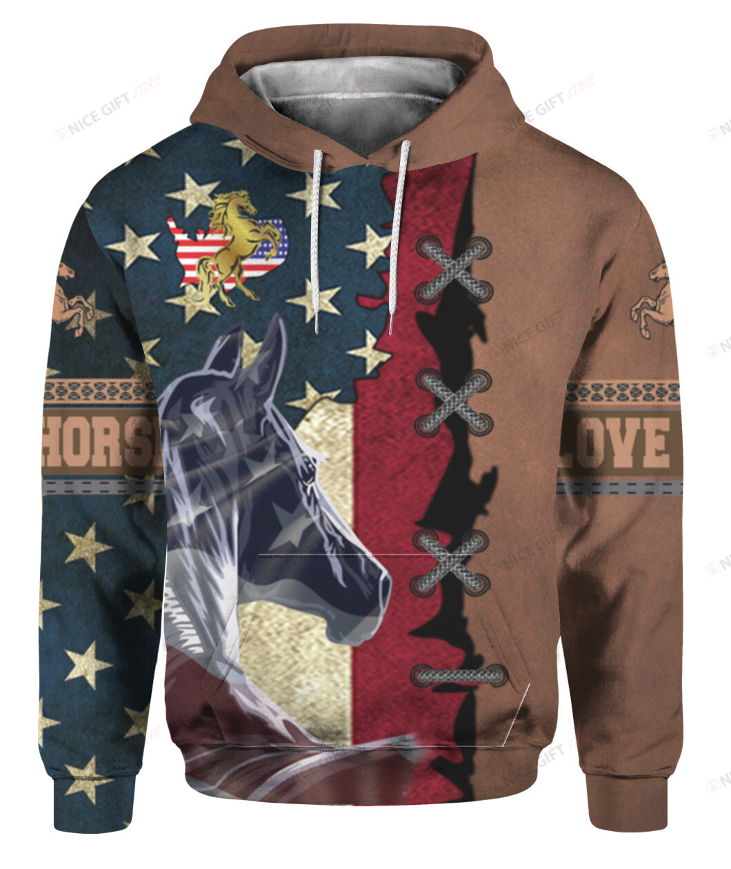 Love Horse 3D Hoodie Gift For Fans