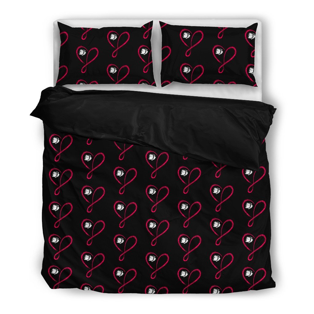 Love Infinity Pit Bull 3D Customized Duvet Cover Bedding Set