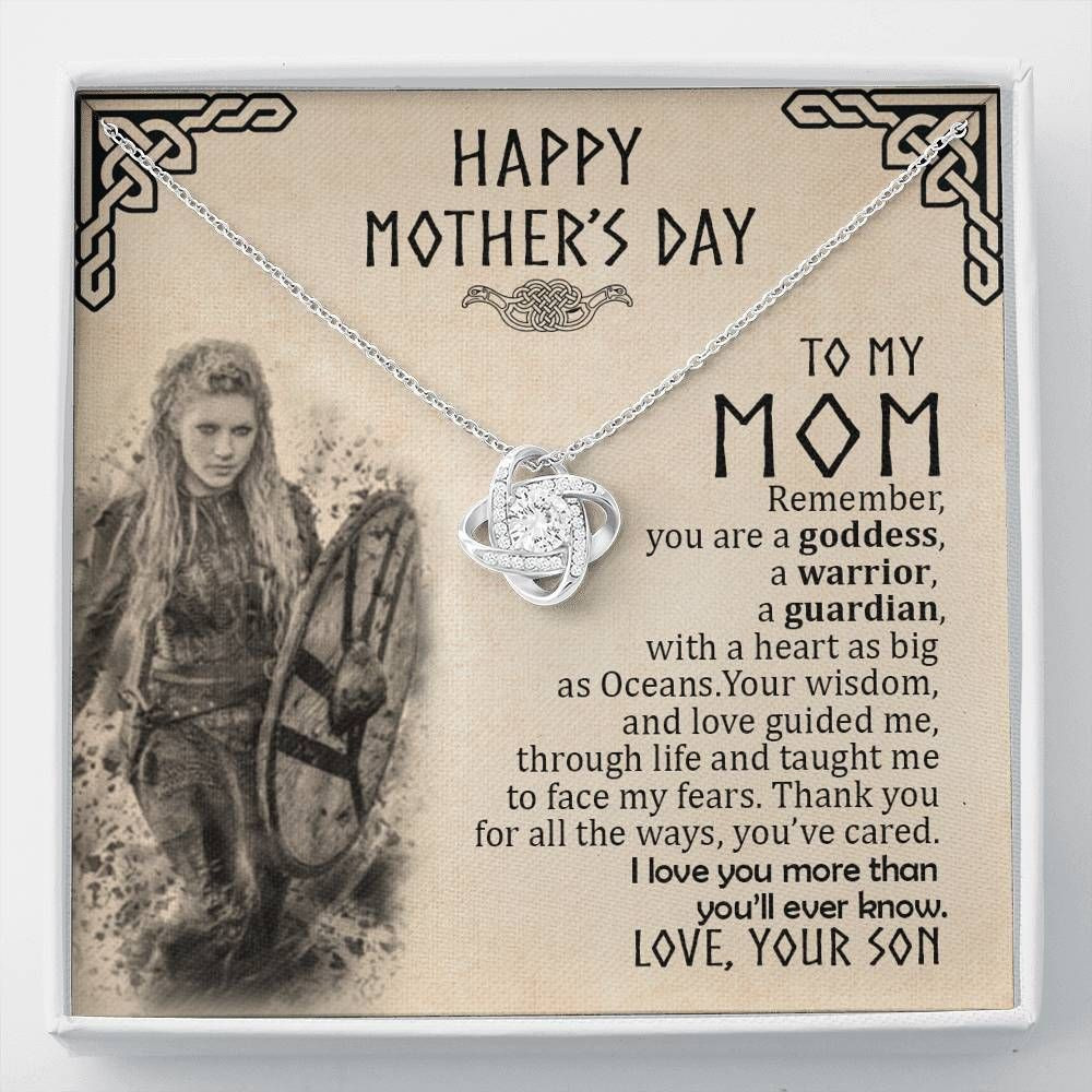 Love Knot Necklace  Son Gift For Mom You’re My Guardian
