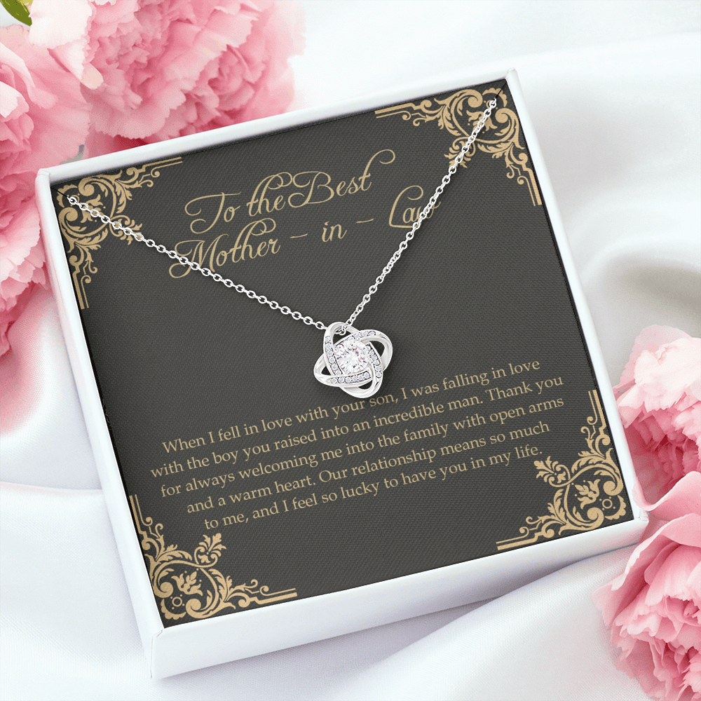 Love Knot Necklace For Mother-in-law So Lucky To Have You