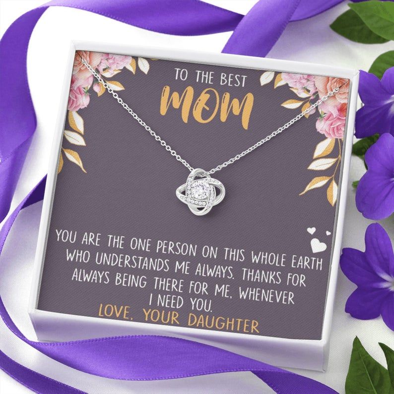 Love Knot Necklace Gift For Mom, For Mom, Mother’s Day Gift, Mother’s Day Necklace Mother Daughter Gift