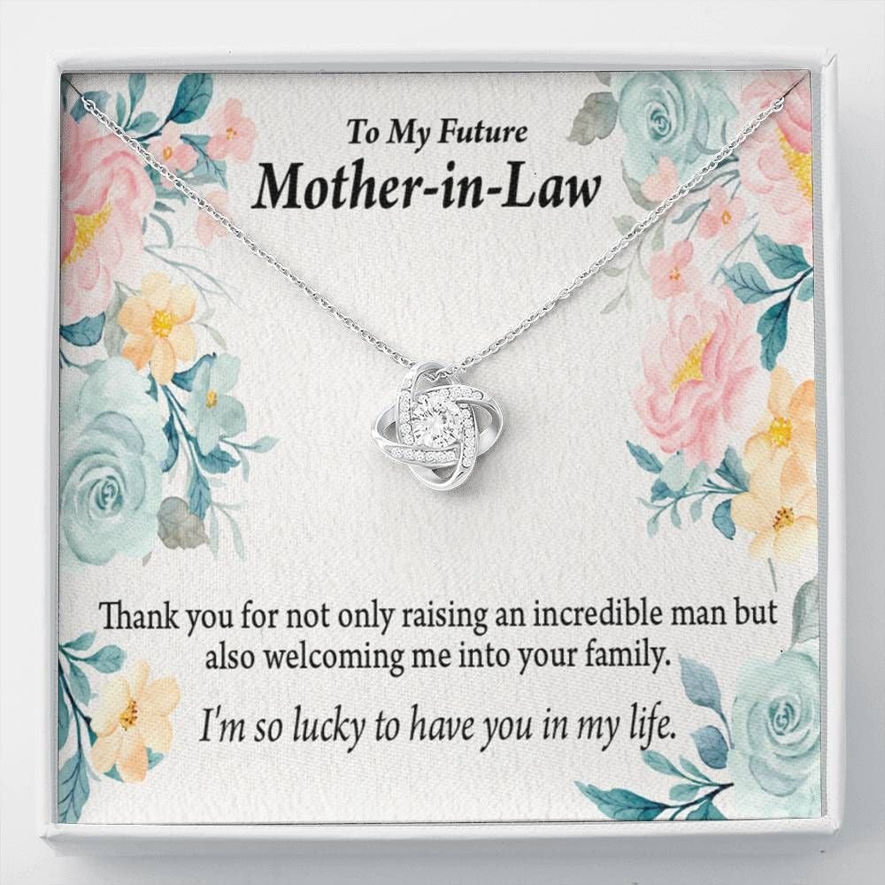 Love Knot Necklace Gift For Mom Bonus Mom Future Mother In Law I Am So Lucky To Hay You In My Life