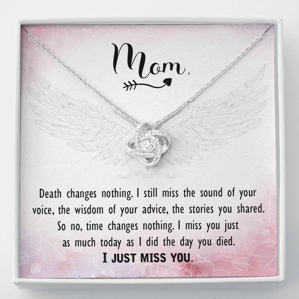 Love Knot Necklace Gift For Mom I Just Miss You