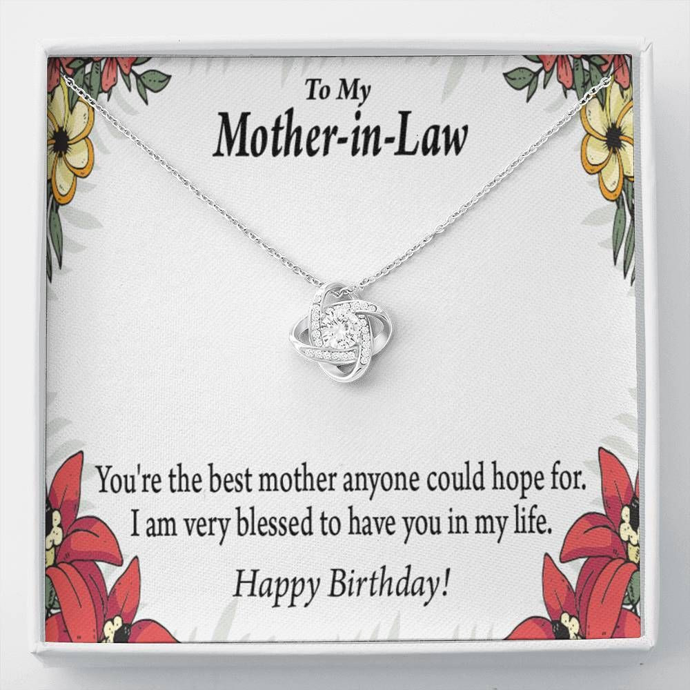 Love Knot Necklace Gift For Mother In Law So Blessed To Have You In Life