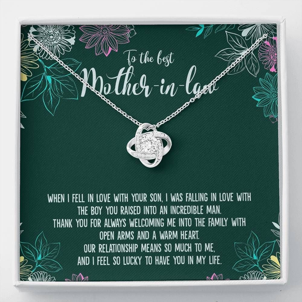 Love Knot Necklace Gift For Mother In Law When I Fell In Love With Your Son