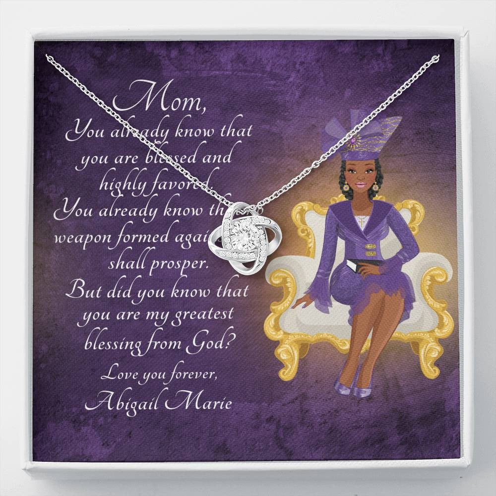 Love Knot Necklace With African American – Mom You Already Know