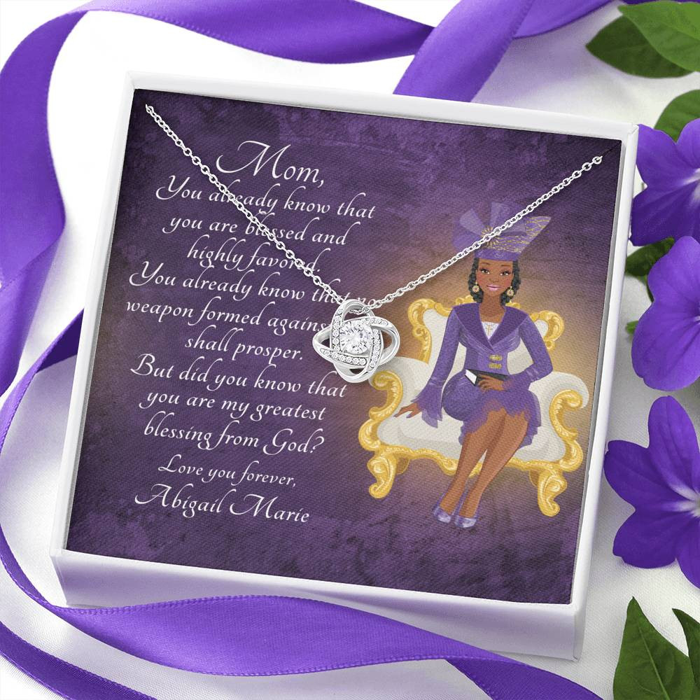 Love Knot Necklace With African American – Mom You Already Know