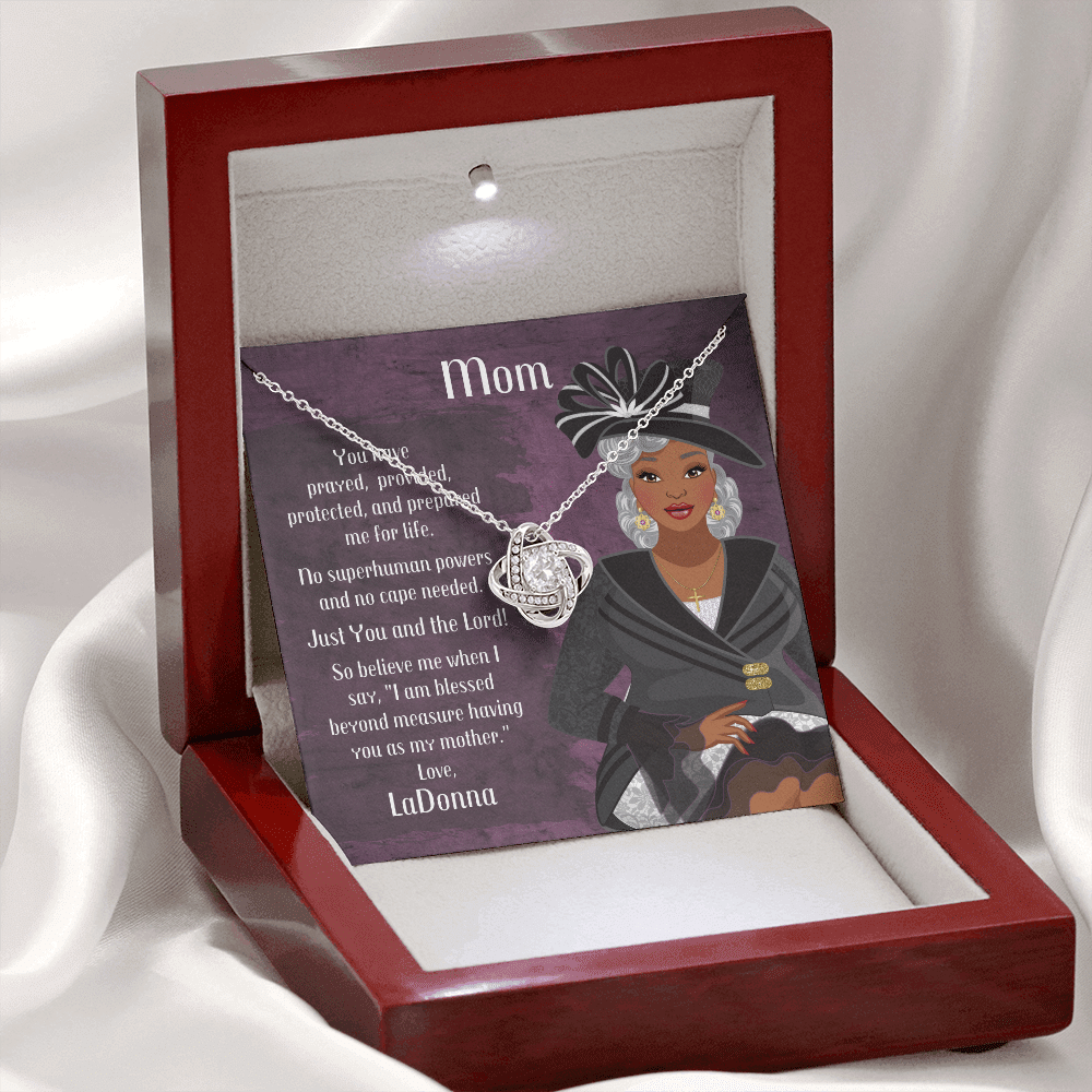 Love Knot Necklace With Personalized Mom – You Have Prayed