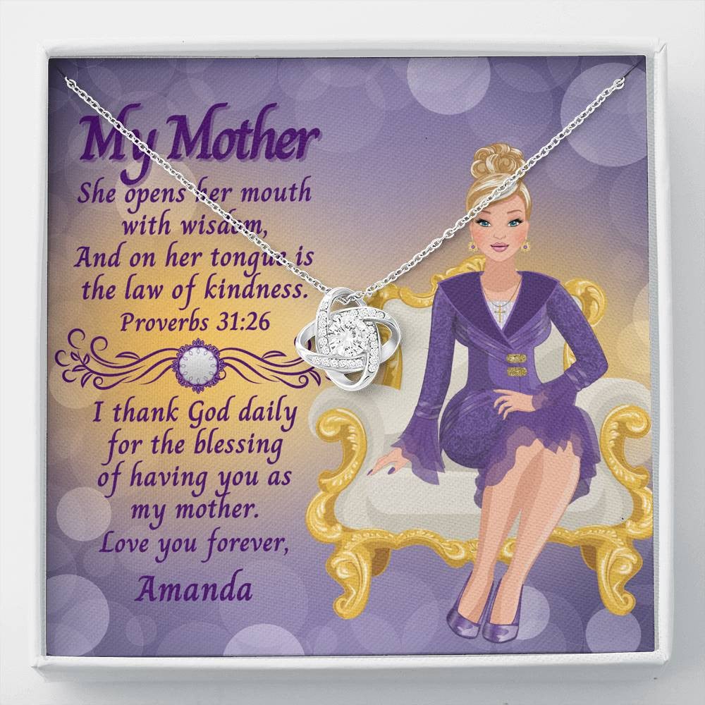 Love Knot Necklace With Personalized Mother’s Day – My Mother
