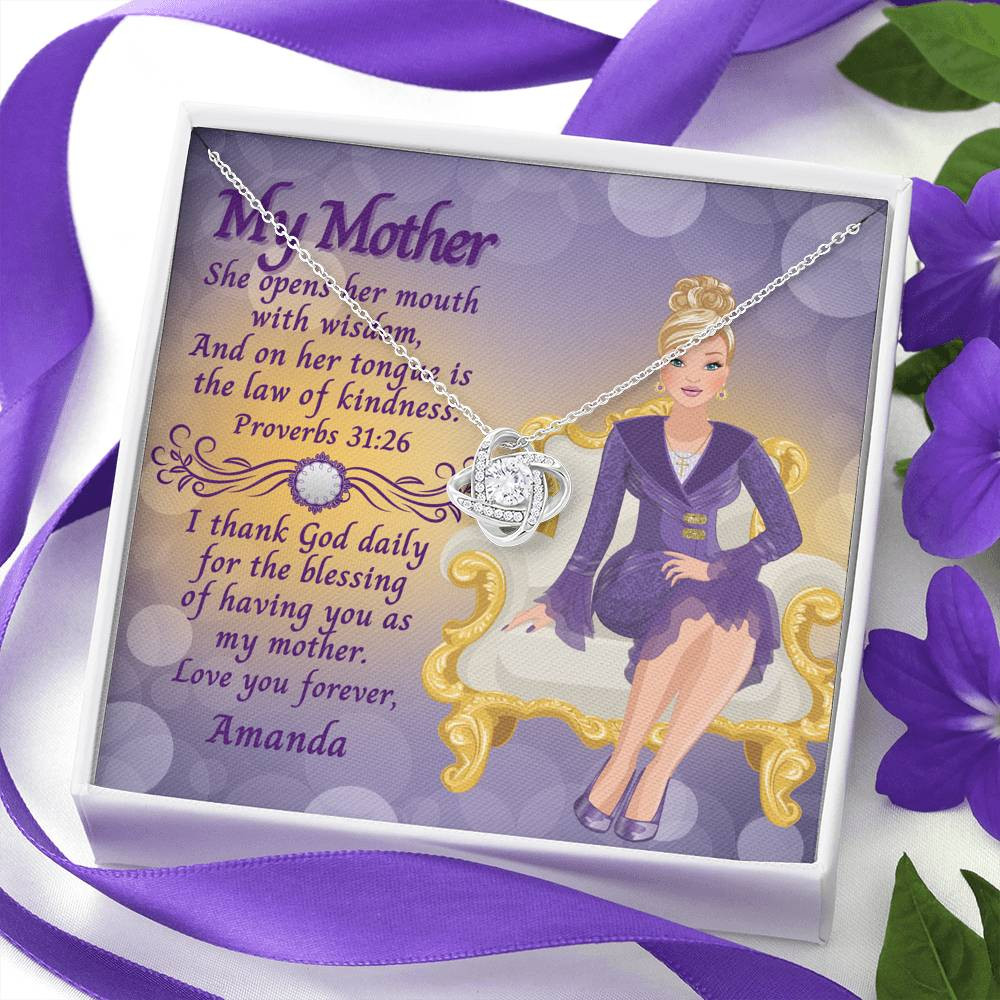 Love Knot Necklace With Personalized Mother’s Day – My Mother