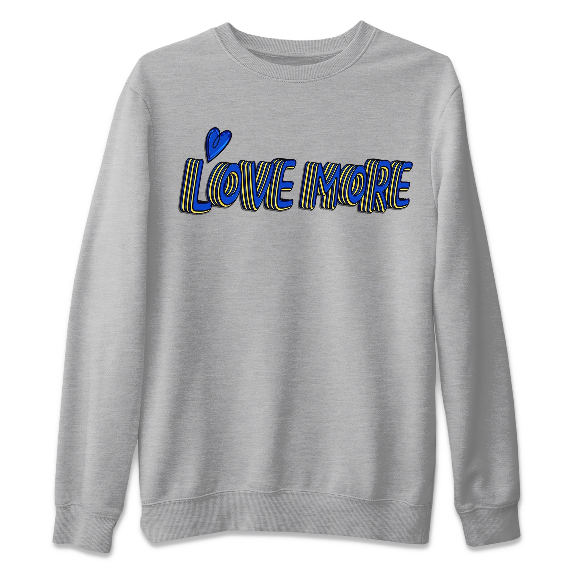 Love More Unisex Sweater – Air Jordan 1 Game Royal Varsity Maize, Sneakers Matching Sweater
