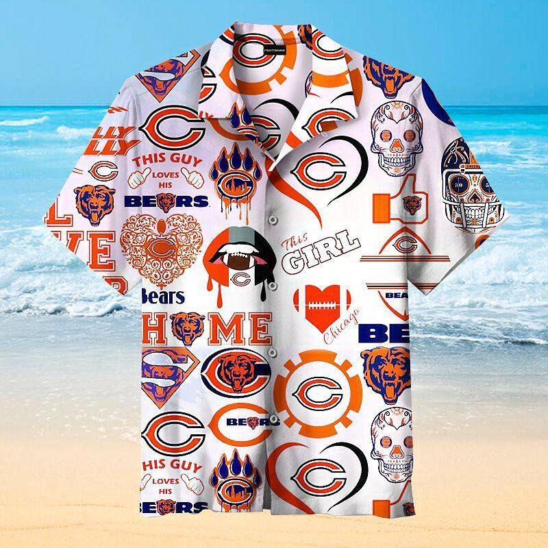 Love My Chicago Bears Art NFL – Premium Hawaiian Shirt – Gift For Sports Lovers