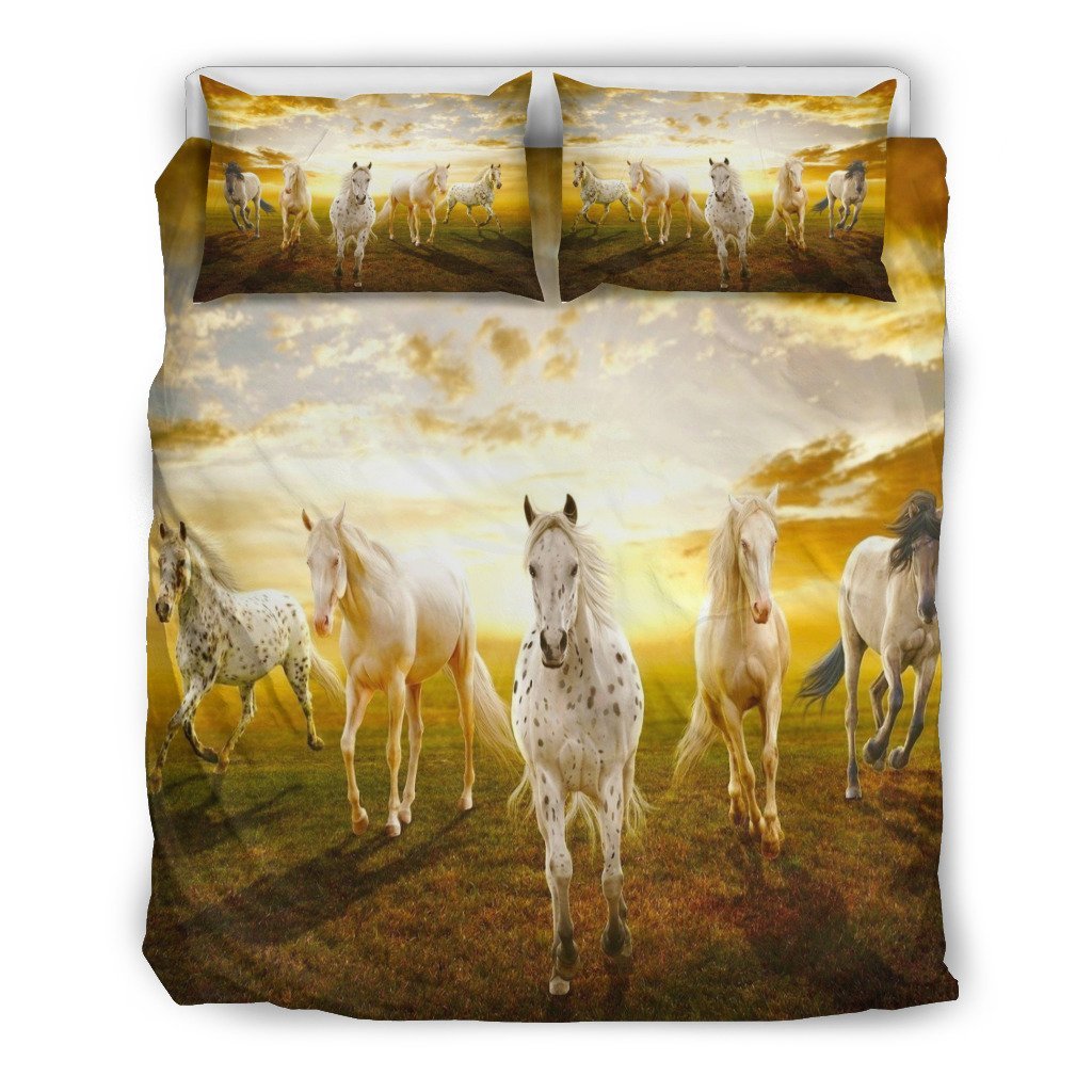 Love White Horse Horse Fan 3D Customized Duvet Cover Bedding Set