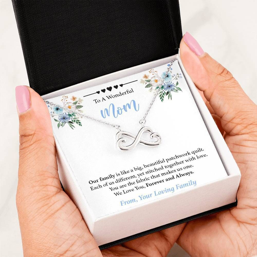 Love You Forever And Always Infinity Heart Necklace For Mom