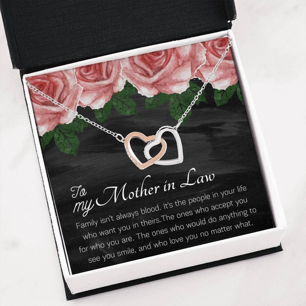 Love You No Matter What Interlocking Hearts Necklace For Mother In Law