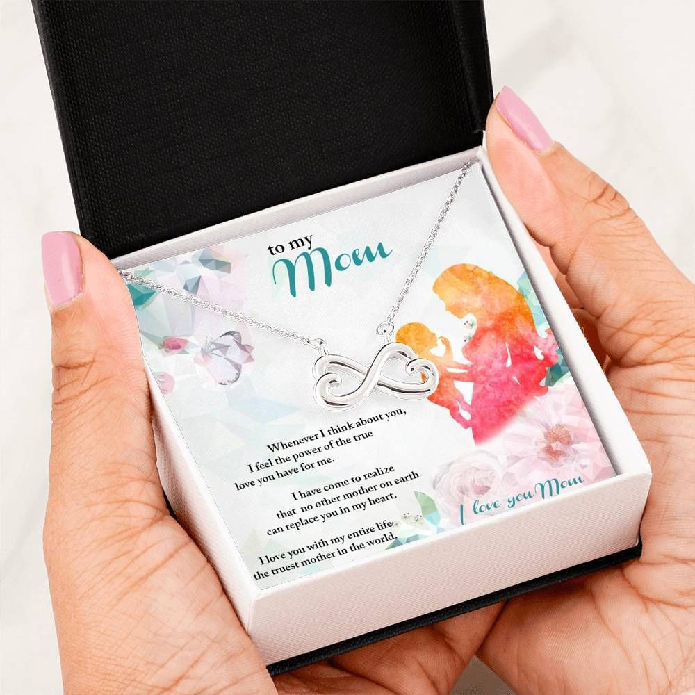 Love You With My Entire Life Infinity Heart Necklace For Mom