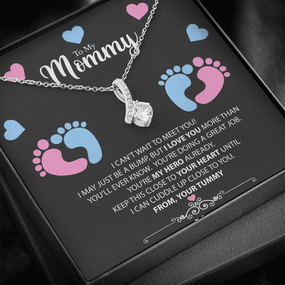 Lovely Footprints Gift For Mom Alluring Beauty Necklace You’re My Hero