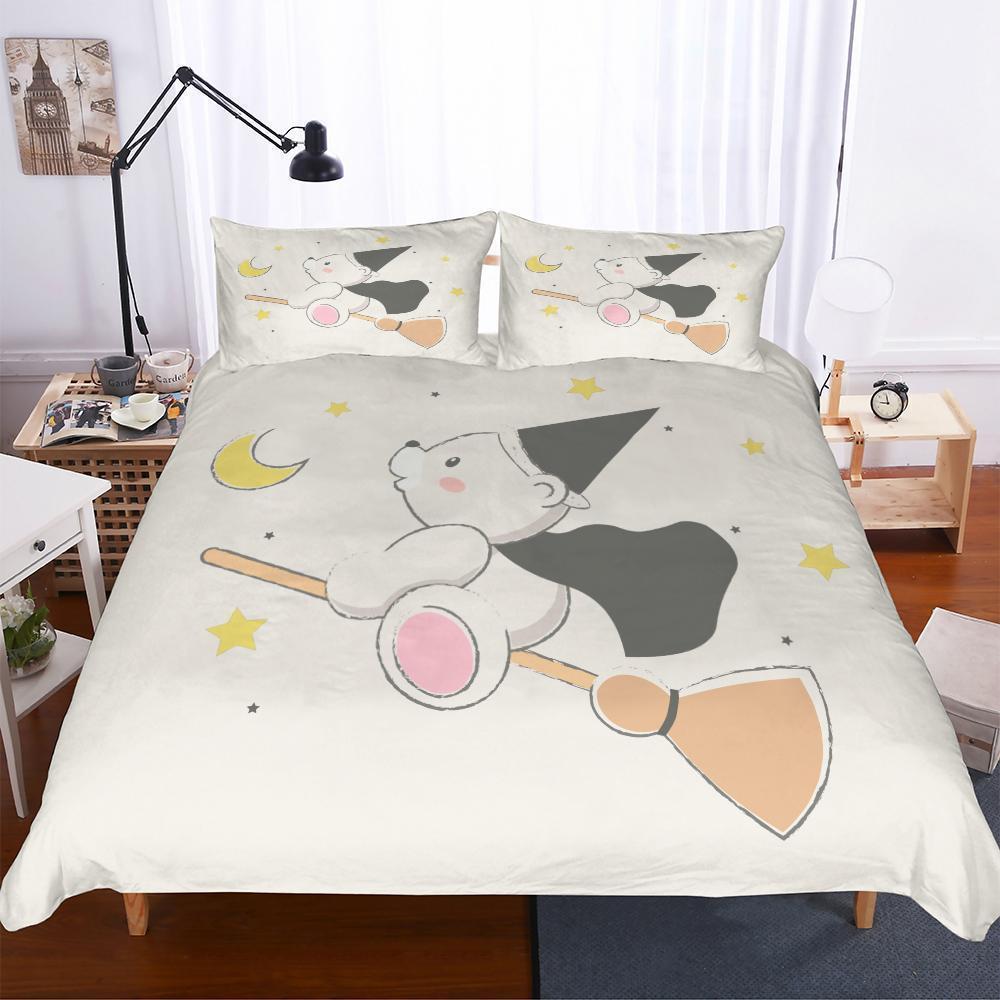 Lovely Teddy Bear Theme Digital Printing Household Itemss 3D Customized Duvet Cover Bedding Set