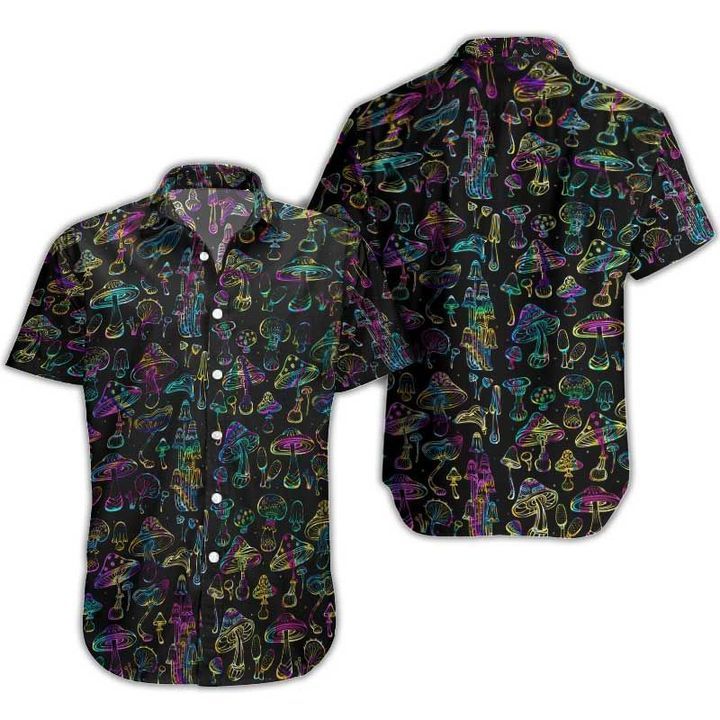 Lsd Mushroom Psychedelic Trippy All Over Printed Hawaiian Shirt Size S 5Xl