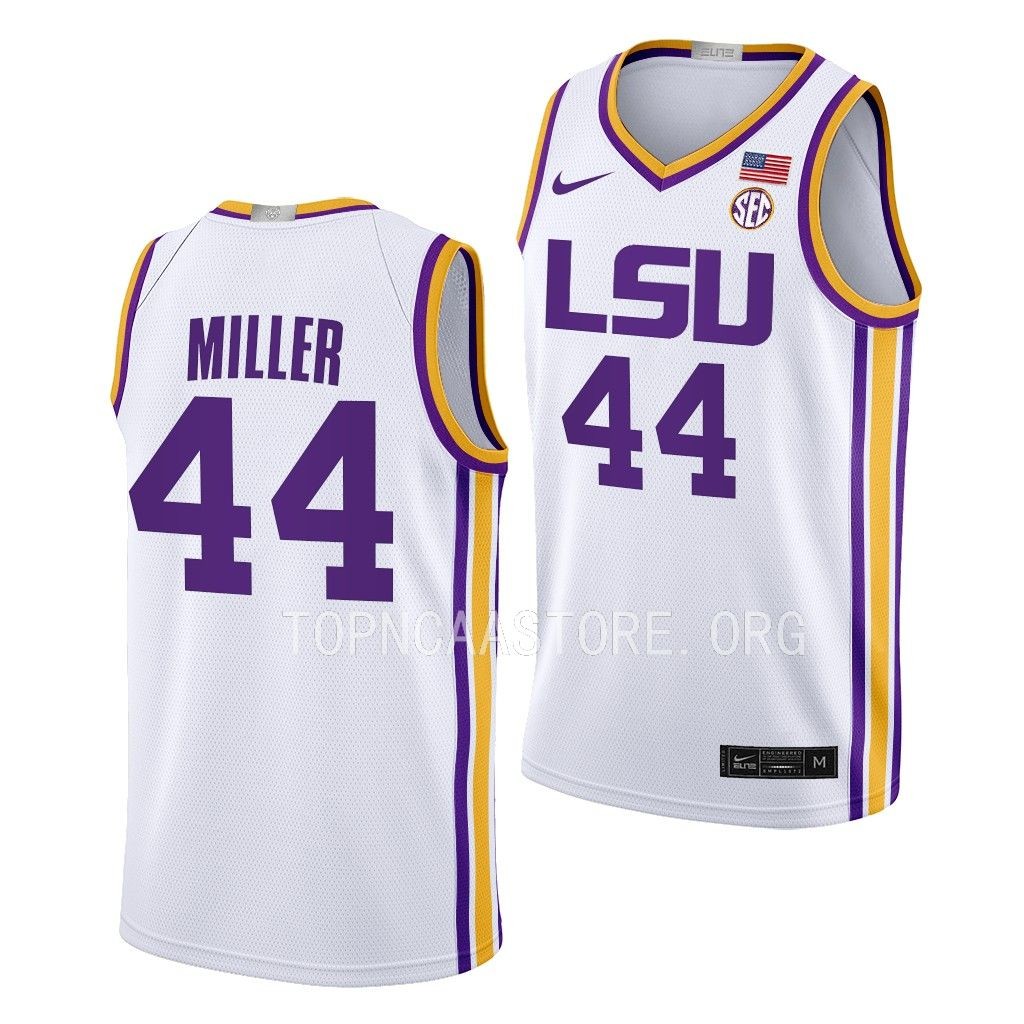 LSU Tigers Adam Miller Limited uniform White #44 Jersey 2022-23