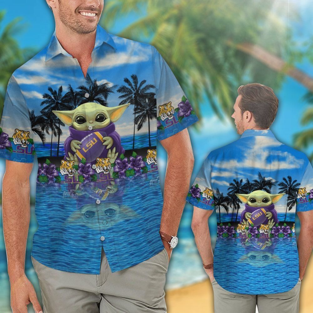 LSU Tigers Baby Yoda Hawaiian Shirt