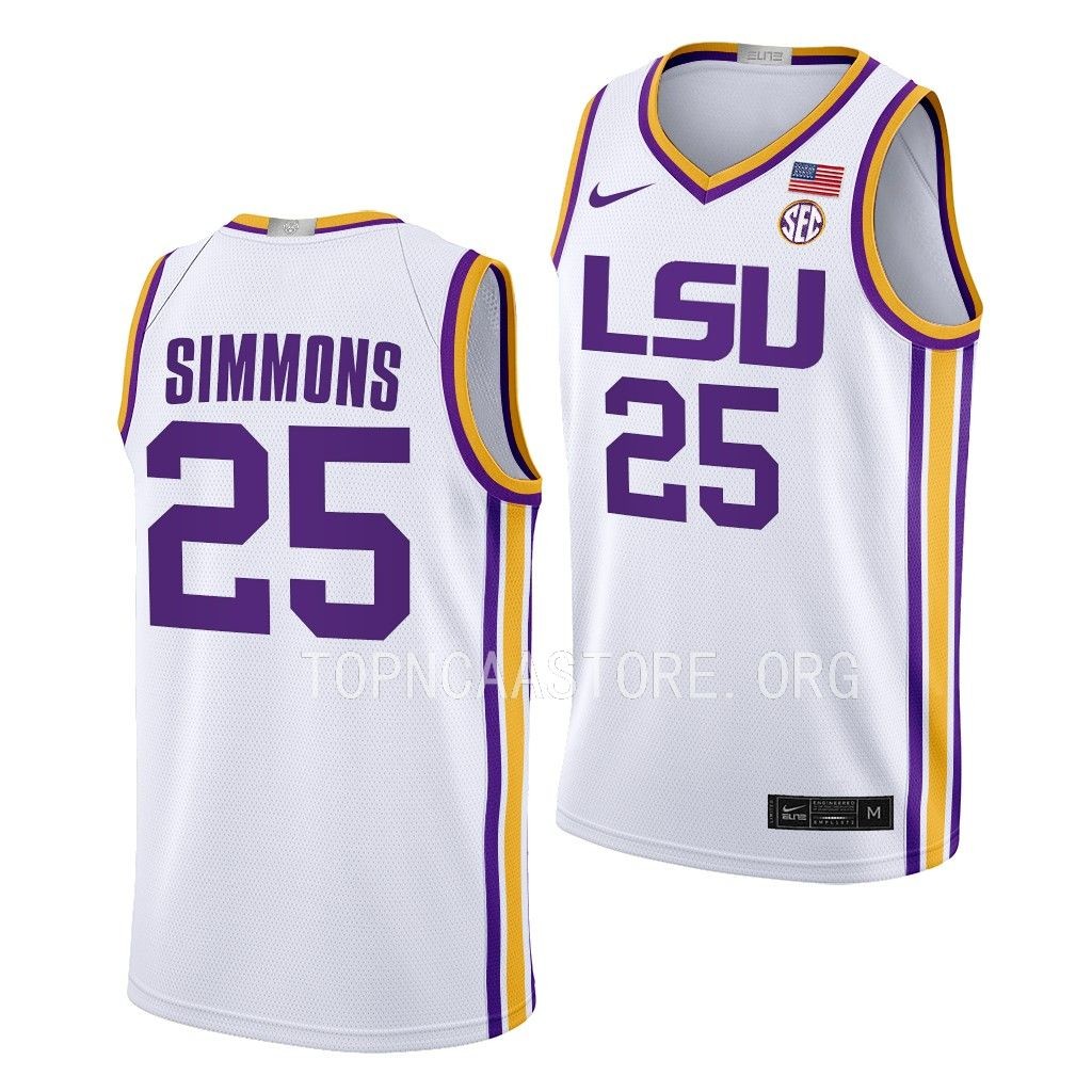 LSU Tigers Ben Simmons Limited uniform White #25 Jersey 2022-23