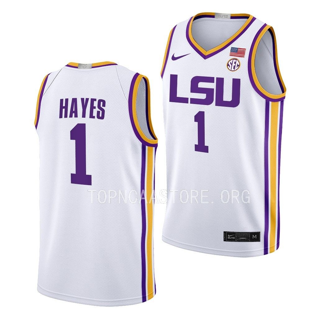 LSU Tigers Cam Hayes Limited uniform White #1 Jersey 2022-23