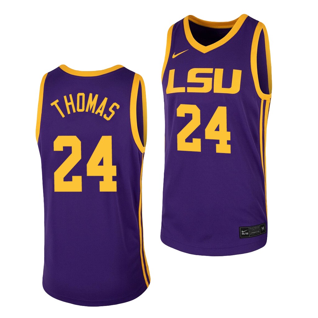 LSU Tigers Cameron Thomas Purple 2021 NBA Top Draft NCAA Jersey