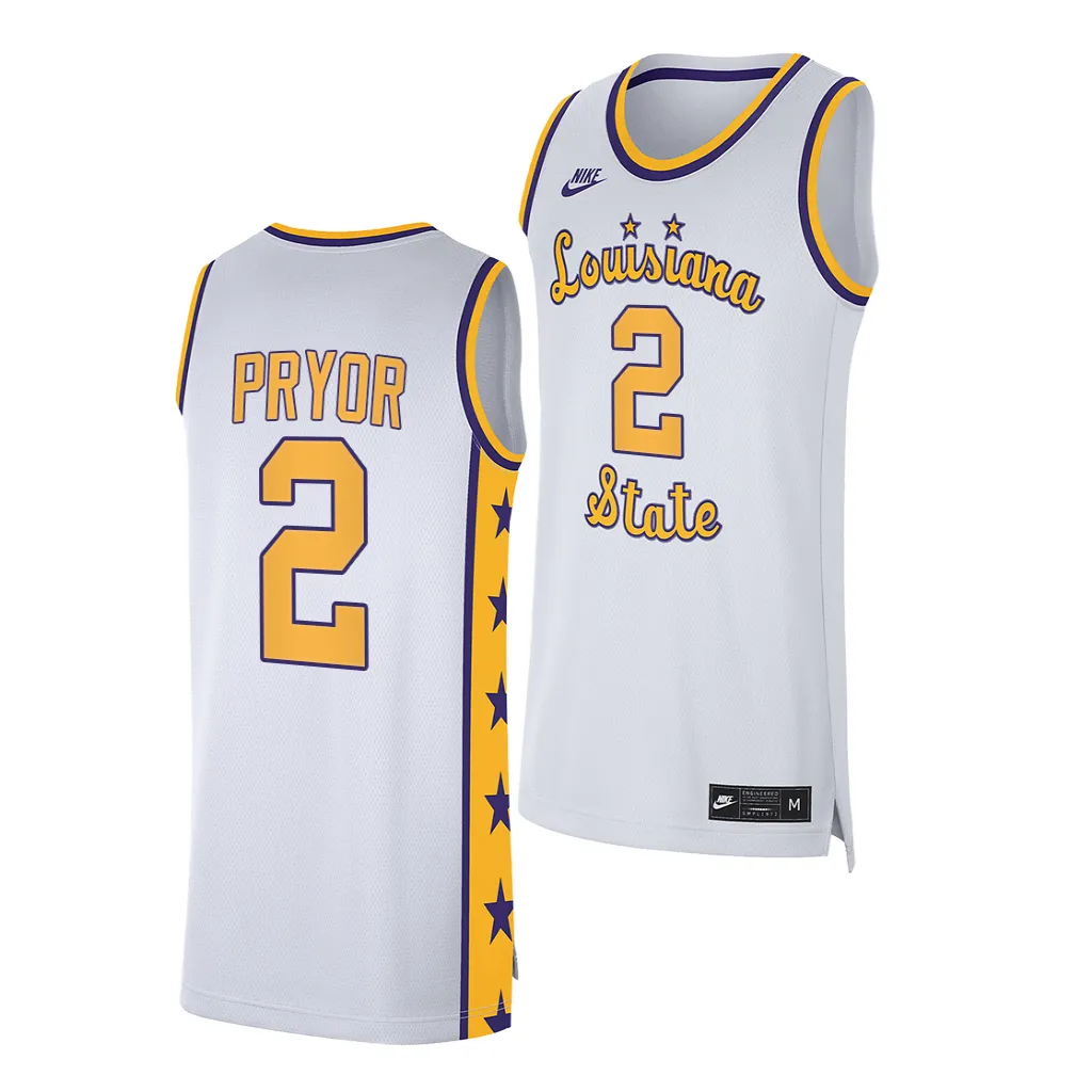 LSU Tigers Devon Pryor College uniform White #2 Jersey