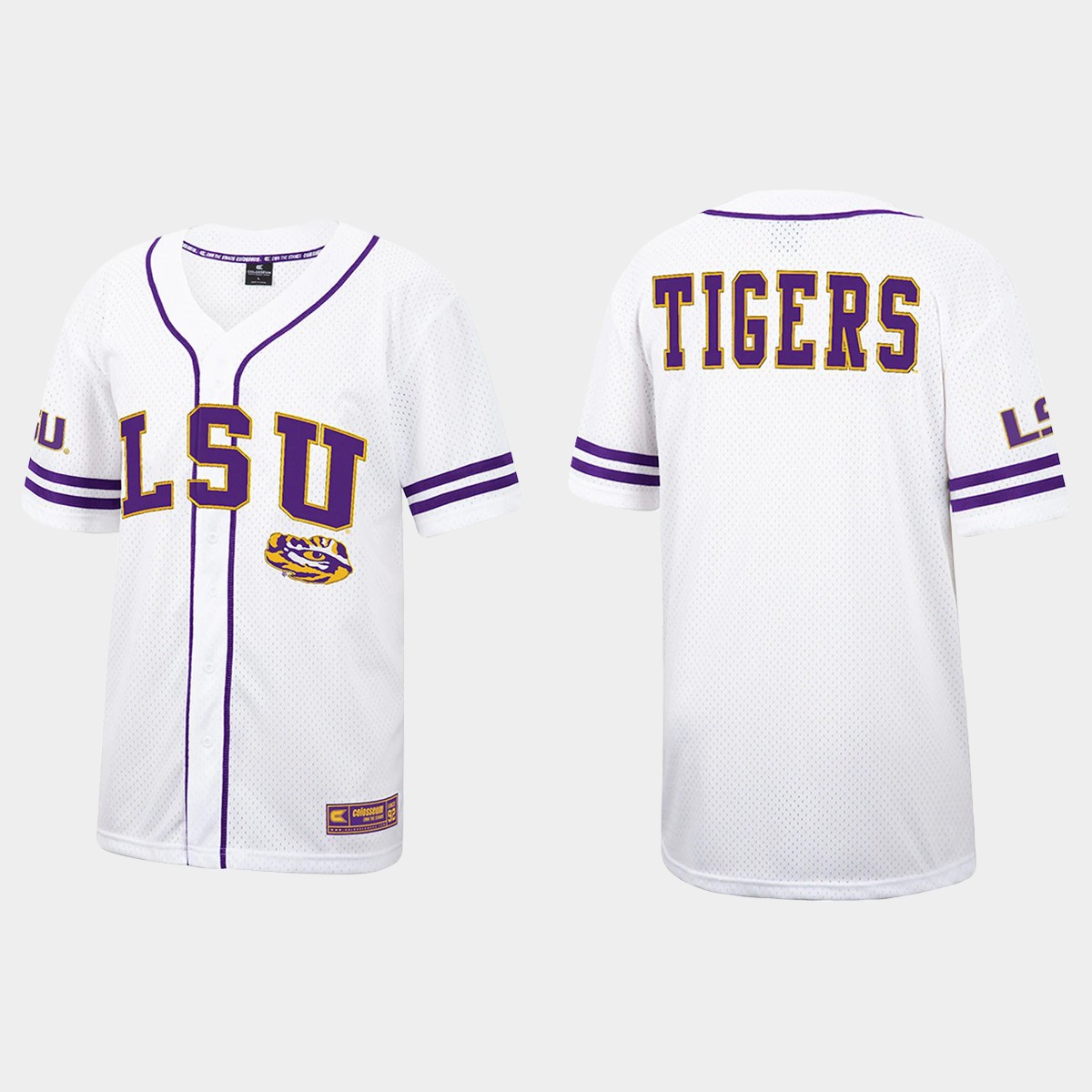 LSU Tigers Free Spirited Jersey - White Purple
