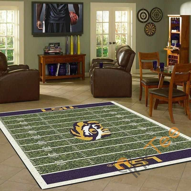 Lsu Tigers Home Field Area Rectangle Rug