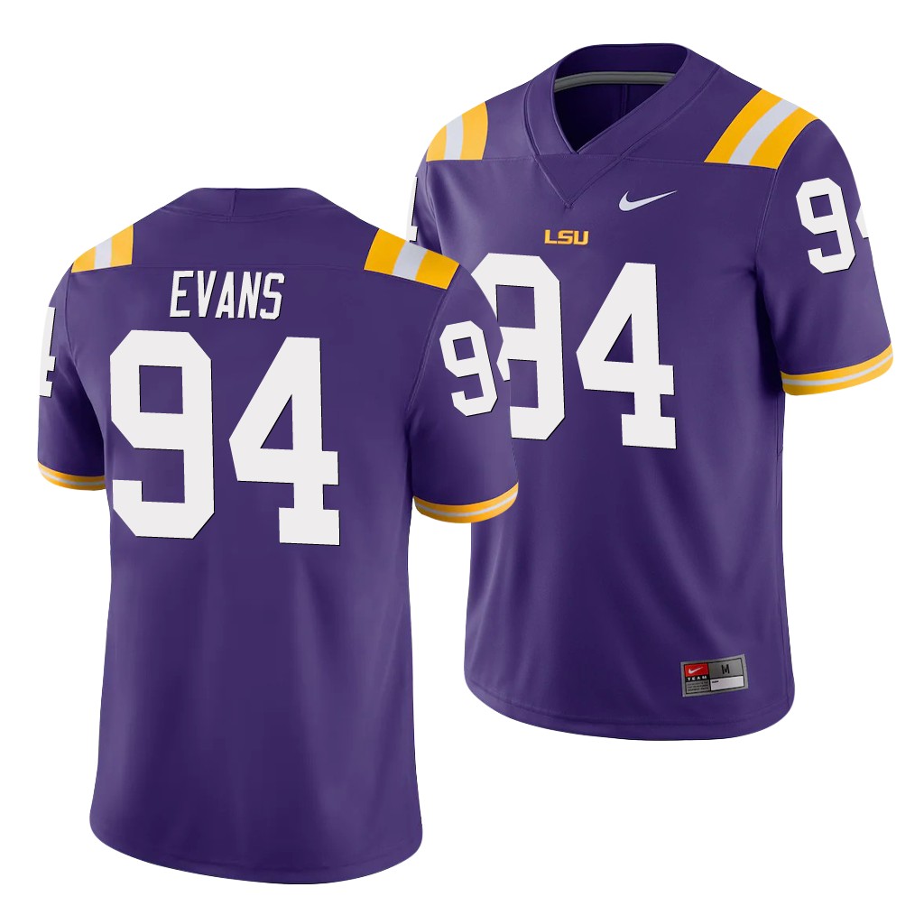 LSU Tigers Joseph Evans Purple Game Men's College Jersey