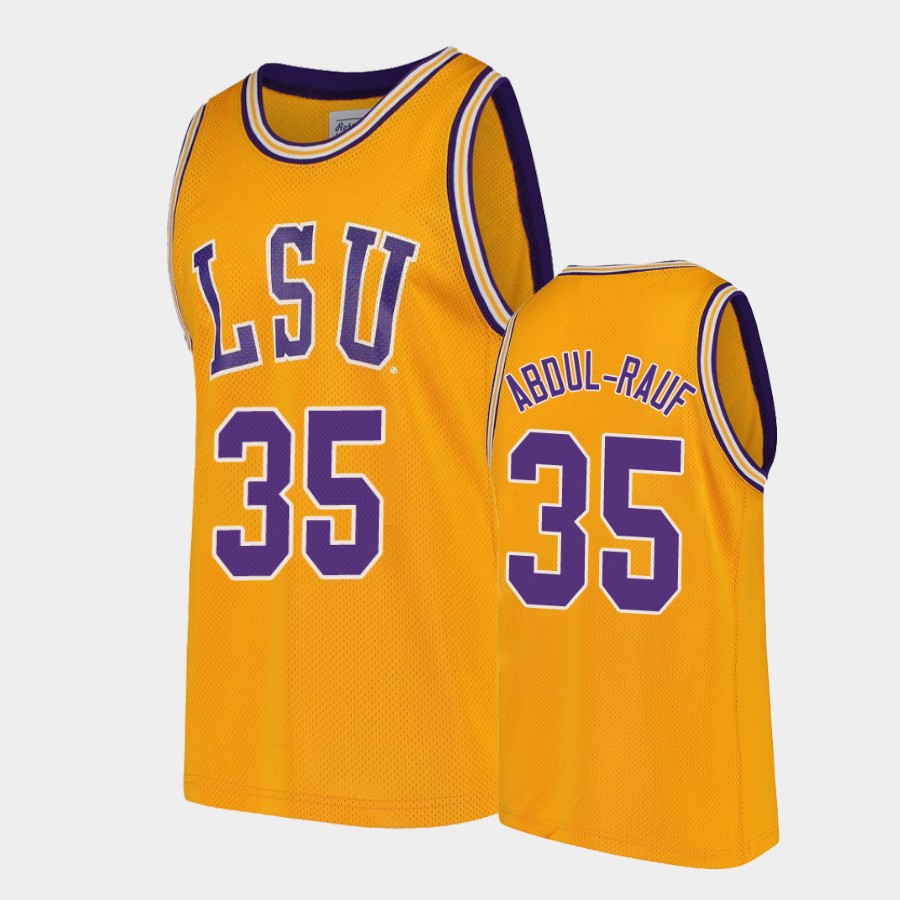 LSU Tigers Mahmoud Abdul-Rauf Gold College Jersey
