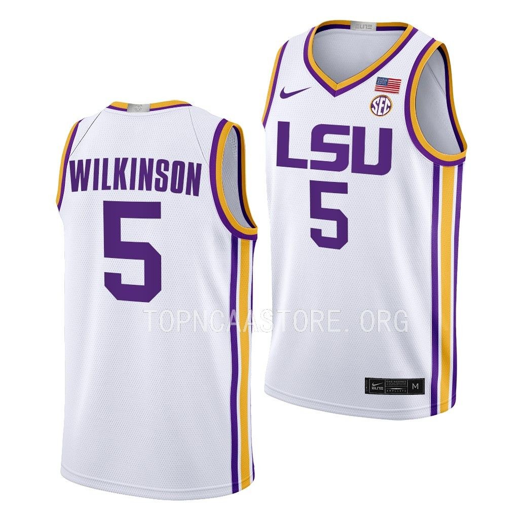 LSU Tigers Mwani Wilkinson Limited uniform White #5 Jersey 2022-23