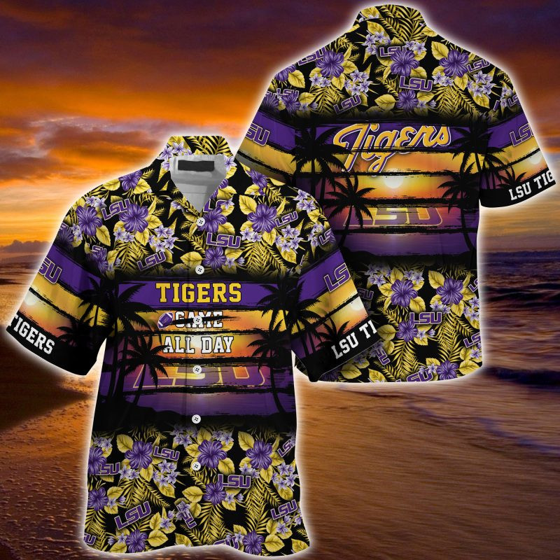LSU TIGERS NCAA Summer – Hawaii Shirt For This Season – Gift For Sport Lovers Floral Pattern