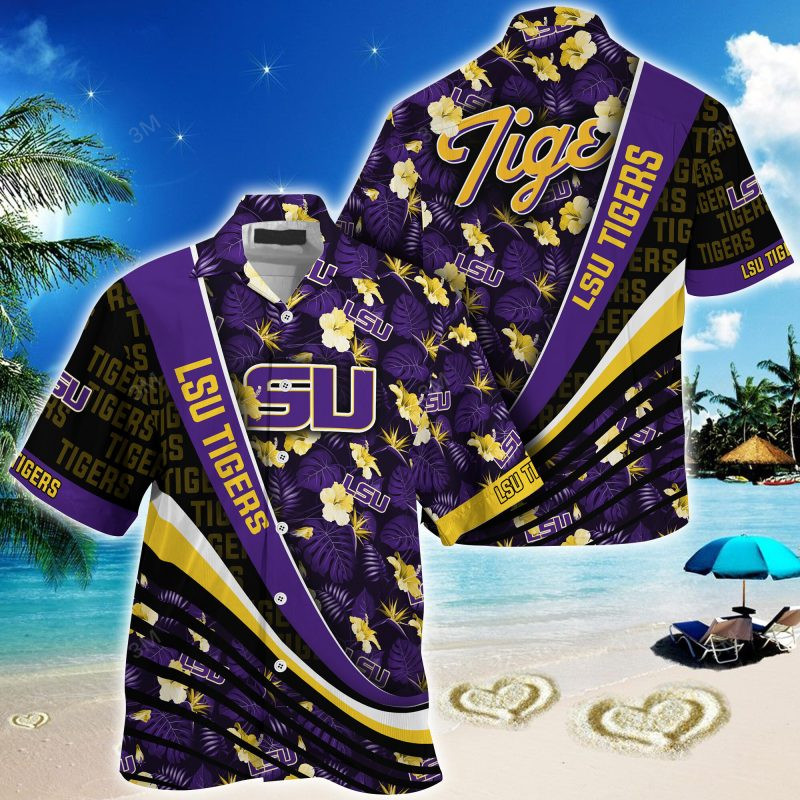 LSU TIGERS NCAA Summer – Hawaii Shirt For This Season – Gift For Sport Lovers With Tropical Flower Pattern