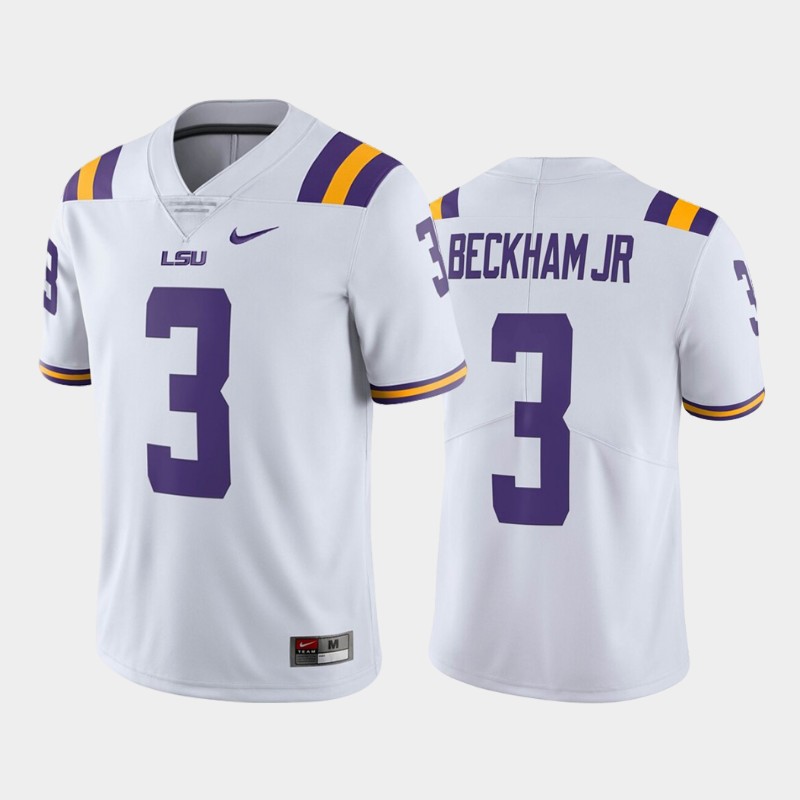 LSU Tigers Odell Beckham Jr LSU Tigers White Limited Alumni Jersey